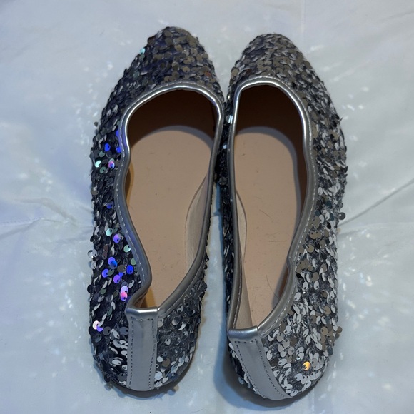 Source Unknown Silver Sequin Flats - Picture 3 of 4